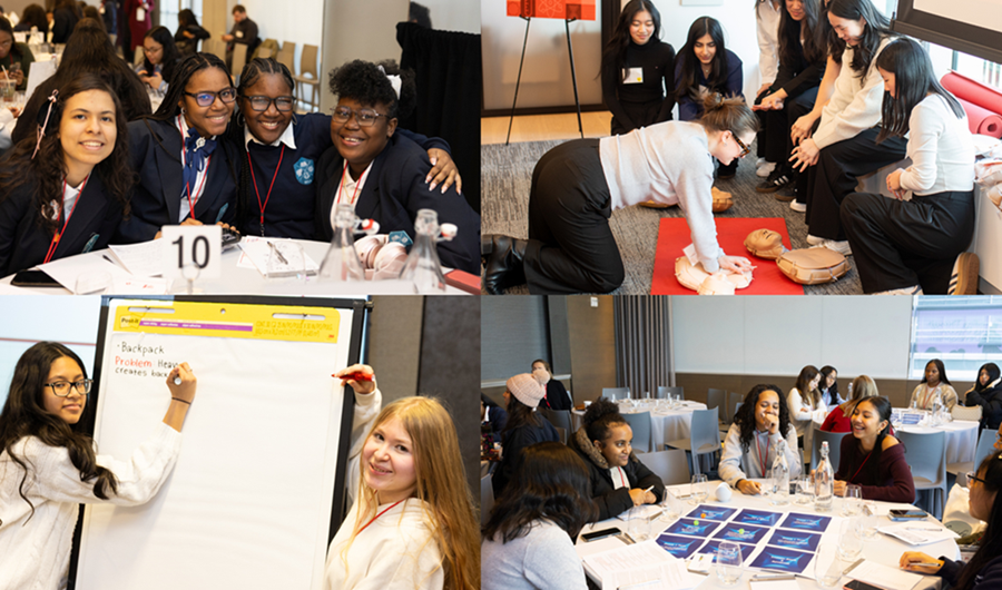 Photo collage of highlights from previous STEM events.